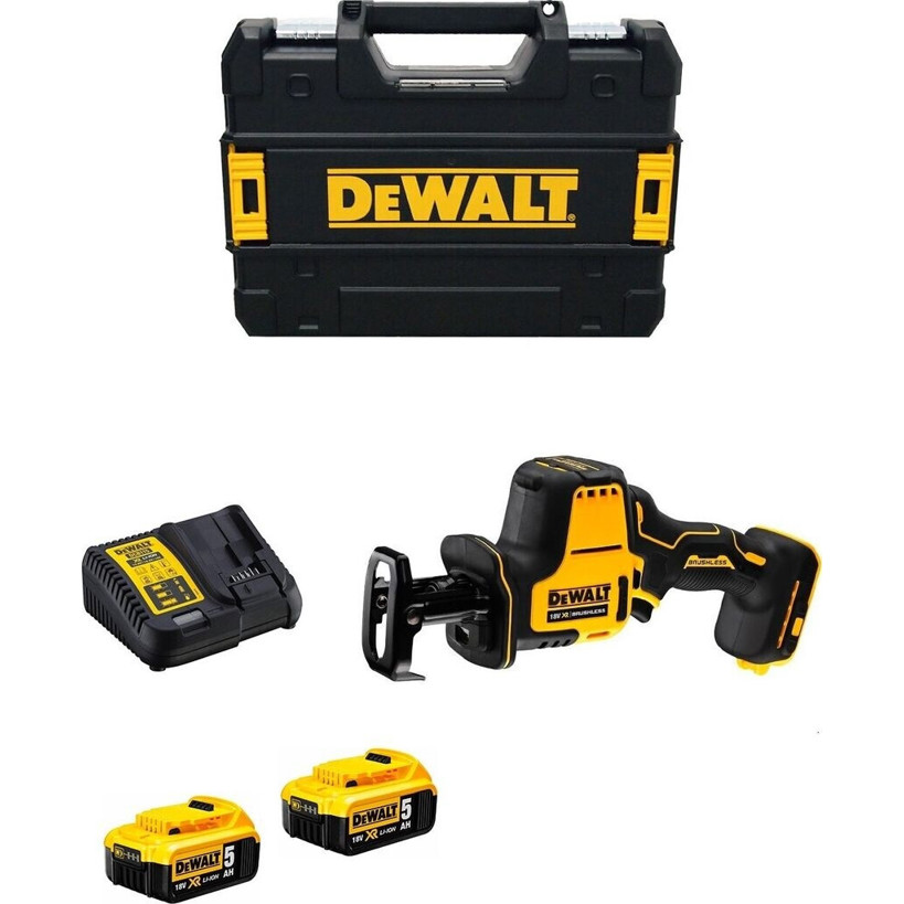 DeWalt DCS369P2T Akku-Säbelsäge - 18V, 2x 5.0Ah Akkus, leistungsstark & mobil