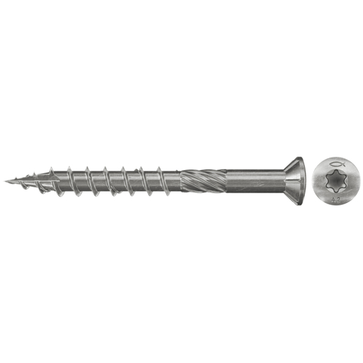 Edelstahl-Terrassenschraube 5,0x50 SK TX TG A2 - 500 Stück