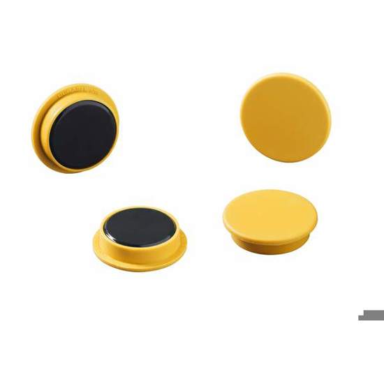 DURABLE Rundmagnete - 32 mm - 720 p - Gelb - 20 Stück