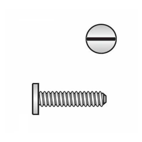 Edelstahlschraube DIN 920 - Flachkopfschraube mit Schlitz M8 x 10 | Kleiner Kopf | A2 Blank