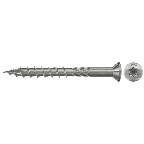 Edelstahl Terrassenschraube 5,0x70mm SK TX TG A2 - 100 Stück