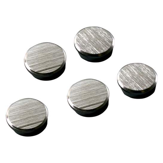 Runder Magnet mit Chromkappe - Extra stark - 22 mm - 8000 g - 5 Stück - Chrom