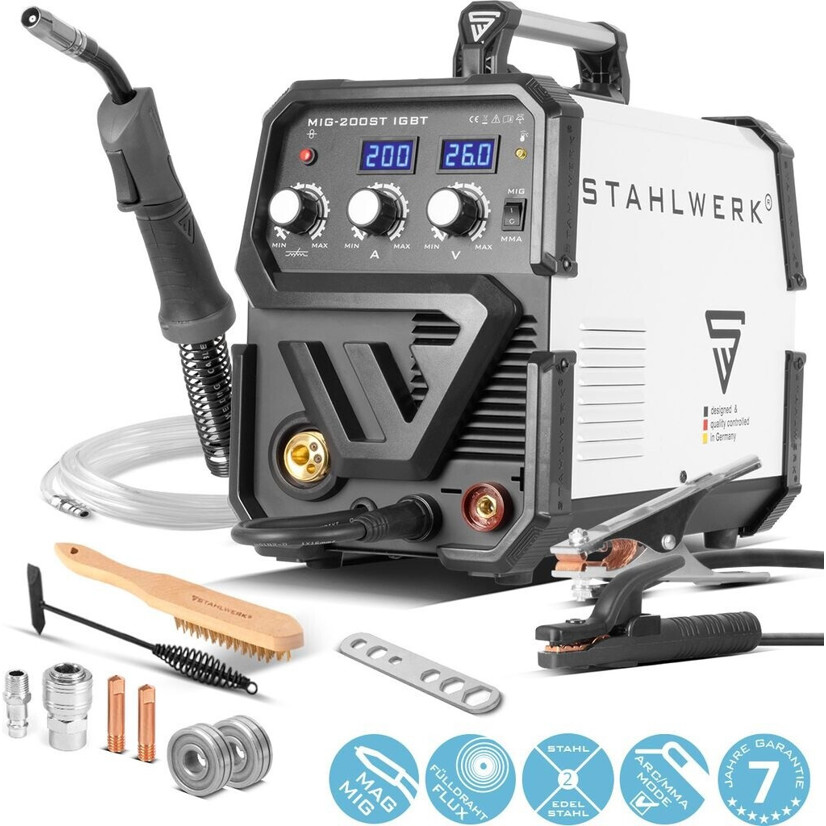 Stahlwerk MIG 200 ST IGBT Schweißgerät - Professionelles MIG/MAG-Schweißgerät (32141)