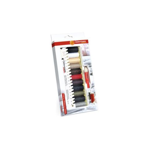 Gütermann Nähfaden-Set mit 11 Spulen, Handmaß & Nahttrenner - Artikelnummer: 53300120