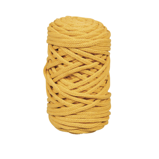Braidy Recycling Garn - Geflochten, 4mm Ø, 60m, 250g Knäuel, Honiggelb