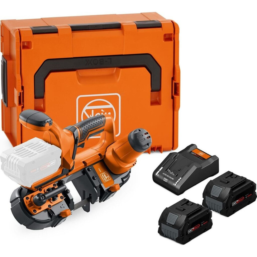 Fein ABAS 18-63 AS Bandsägen Set - 2x 18V 8Ah Akkus