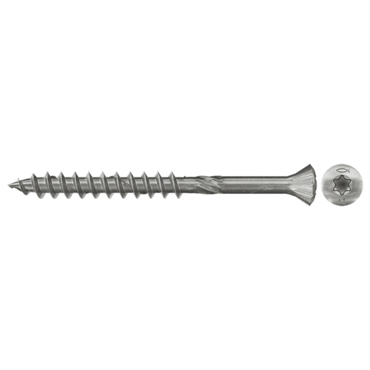 Edelstahl-Holzfassadenschraube FFSII 4,5x70 SK TX A2