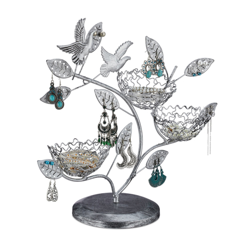 Relaxdays Schmuckbaum 10033022 in Silber