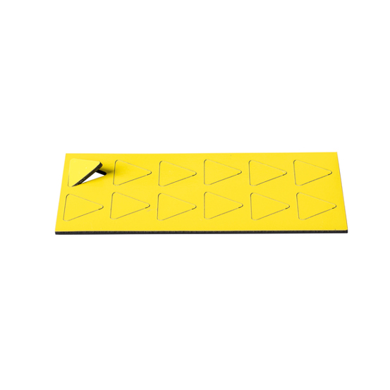 Dreieck Magnetsymbole - Set mit 15 zitronenfarbenen Magneten (19x19mm) - VPE 12 Stück