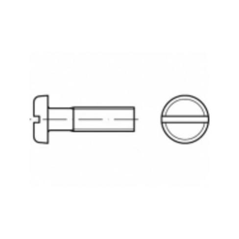 TOOLCRAFT Flachkopfschrauben M2 30mm Schlitz - Edelstahl A4, ISO 1580