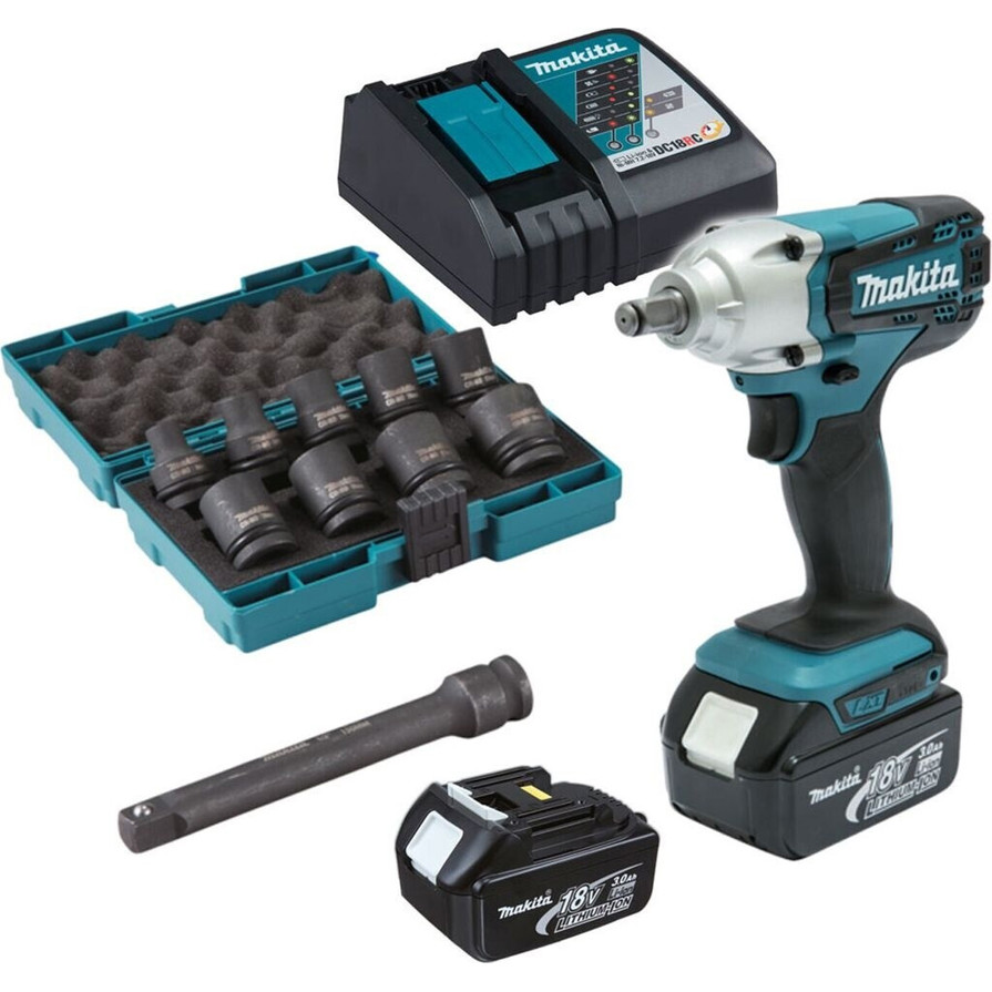 Makita DTW190JX3 18V Akku-Schlagschrauber Set mit 3 Akkus
