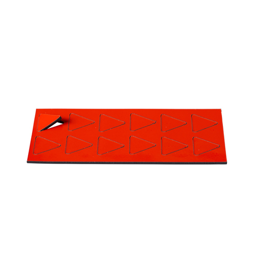 Magnetische Dreieck Symbole 19x19mm Rot - VPE 12 Stück