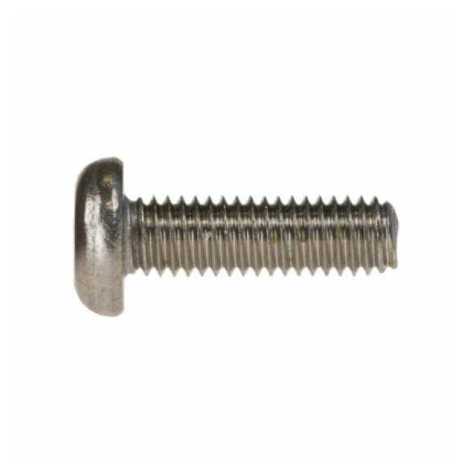 Edelstahlschraube ISO 1580 - DIN 85 Flachkopfschrauben mit Schlitz M2,5 x 6 | A4, blank