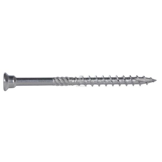 Edelstahl Terrassenschraube Zylinderkopf 5 x 60 mm C1 TX25 mit Bit - 100 Stück