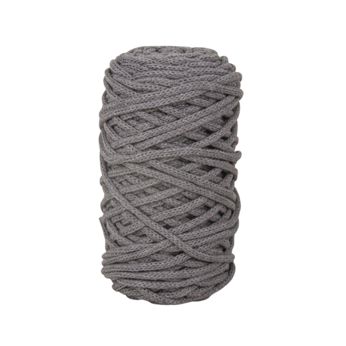 Braidy Recycling Garn - Geflochten - 4mm Ø - 60m - 250g Knäuel - Steingrau
