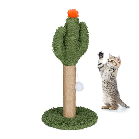 Kratzsäule Natur/Grün - Höhe 59 cm, Durchmesser 31 cm