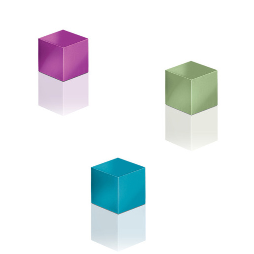 Magnet Set - Farbenfrohes Cube-Design - 3 Stück