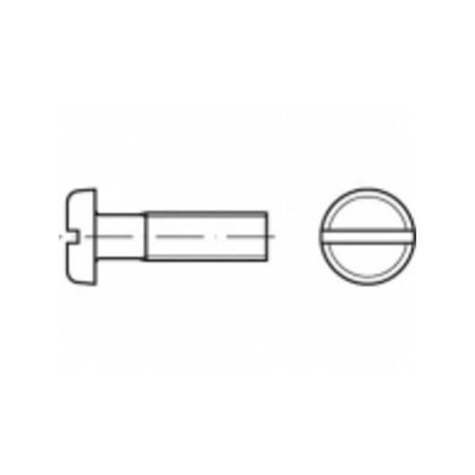 Edelstahlschraube ISO 1580 - TOOLCRAFT TO-5360793, Flachkopfschrauben M5, 30mm, Schlitz