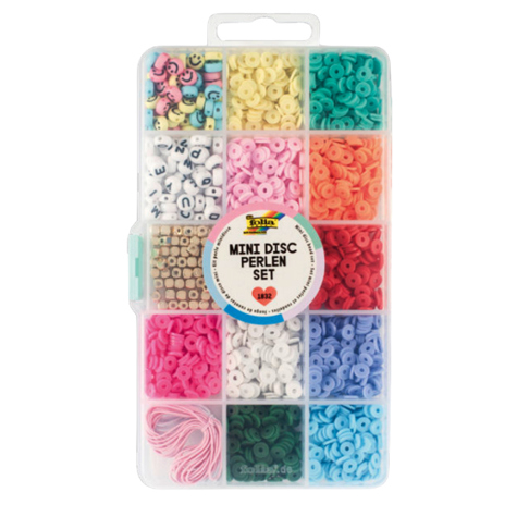 Folia 32019 Mehrfarbige Perlenmischung für Schmuck aus Gummi
