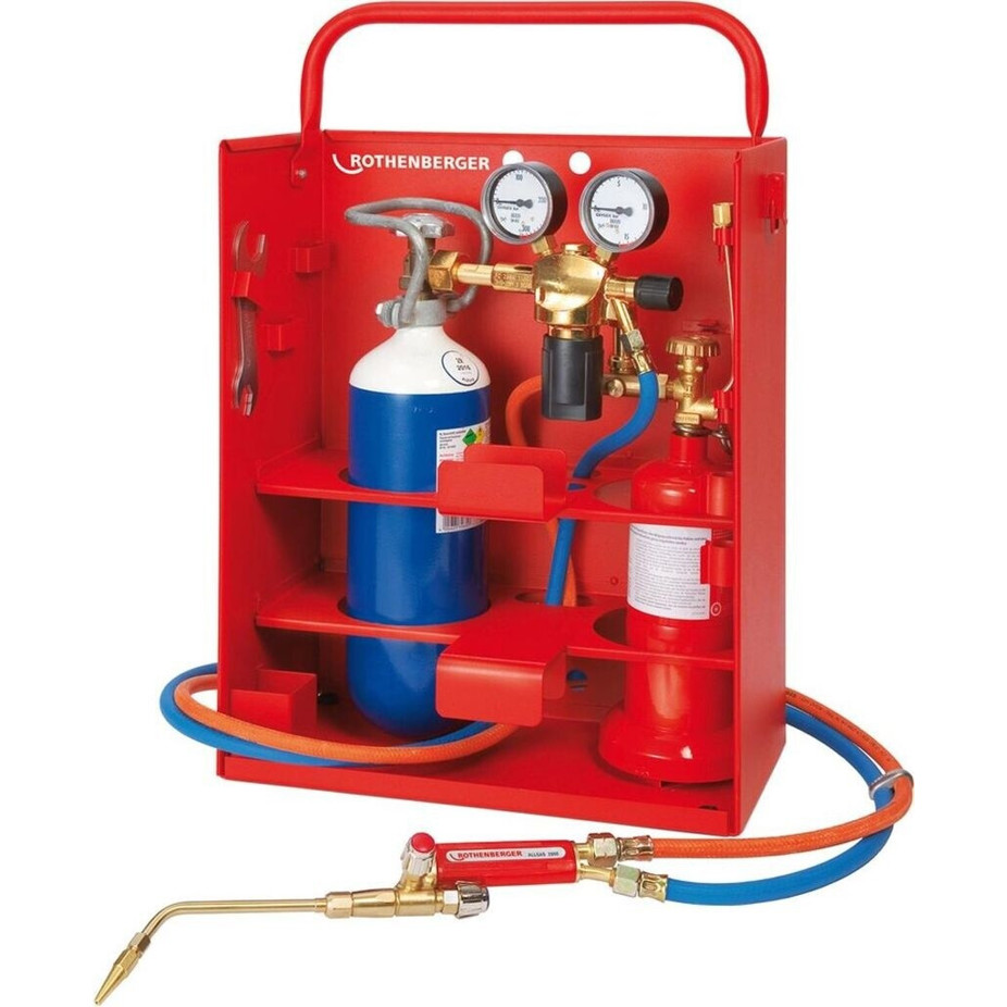 Rothenberger ALLGAS 2000 PS Compact-Set – 22-teilig (35655) | Professioneller Lötkolben & Lötstation