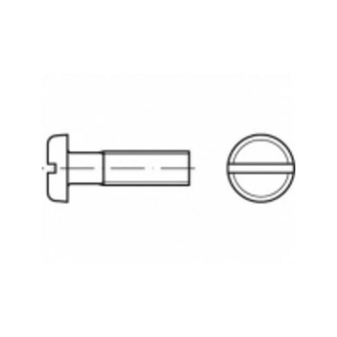 Edelstahlschraube ISO 1580 M6 Flachkopfschraube 8mm Schlitz - TOOLCRAFT TO-5360601