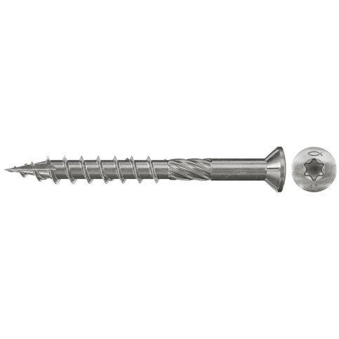 Edelstahl Terrassenschraube 5,0 x 40 mm SK TX TG A2 - 200 Stück