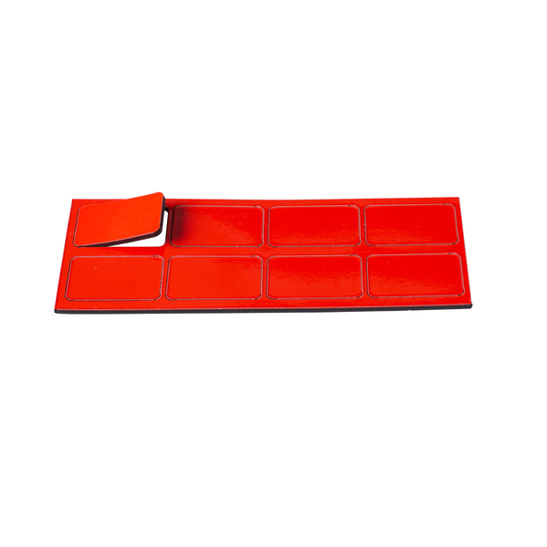 Magnetische Rechteckmagnete 30x19mm - Rot (VPE 8 Stück)