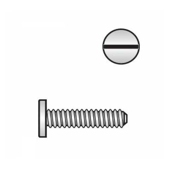 Edelstahlschrauben DIN 920 Flachkopf mit Schlitz M4 x 8 - Kleiner Kopf - A2 Blank