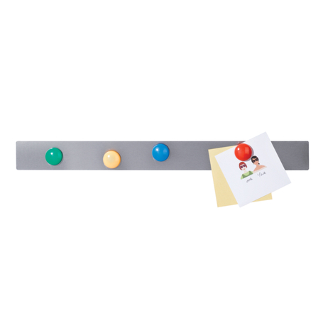 Edelstahl Magnetleiste selbstklebend - 10 Stück, 500 x 50 mm - Silber