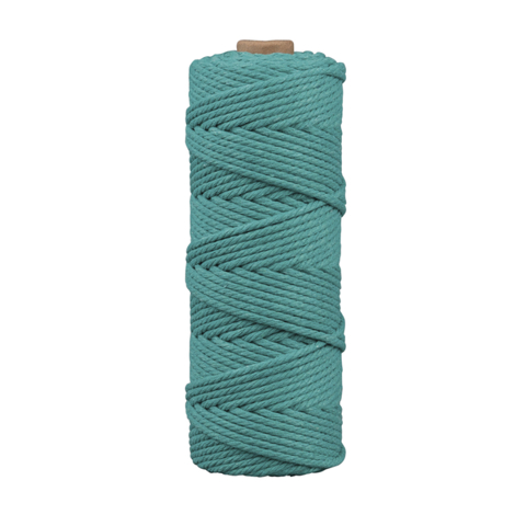 Petrol Makramee Garn - 3mm Ø - 70m Rolle - ca. 210g