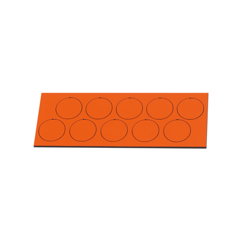 Kreisförmige magnetische Symbole 20mm - Orange, 10 Stück