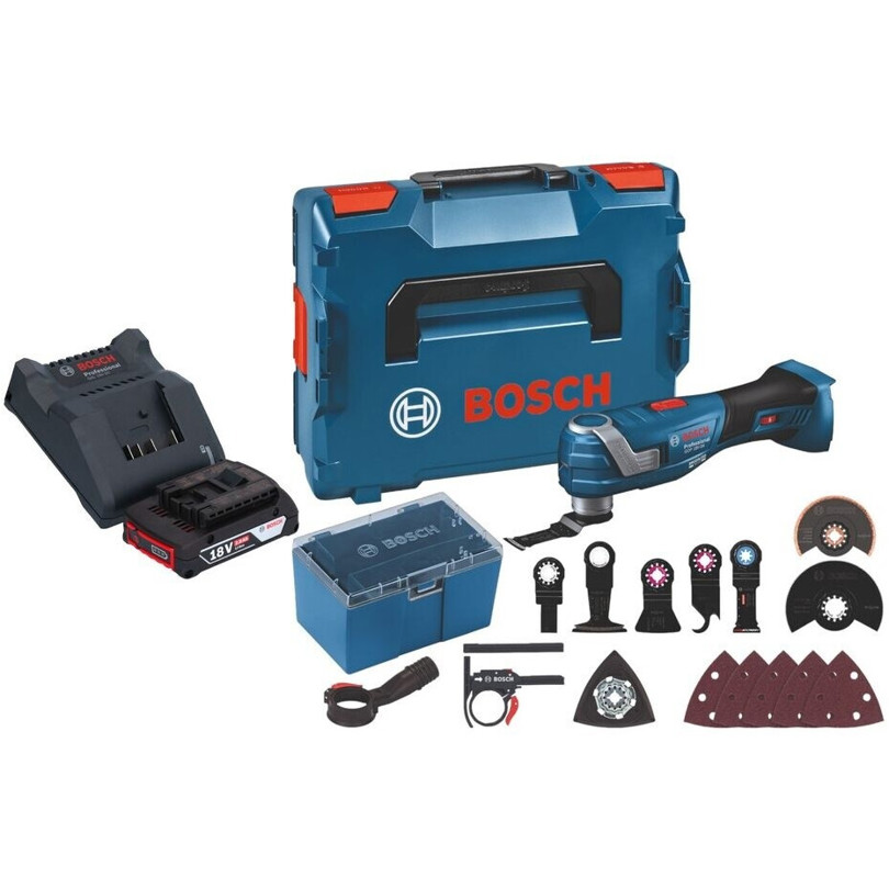 Bosch GOP 18V-34 Multifunktionswerkzeug mit 1 x 2,0 Ah Akku