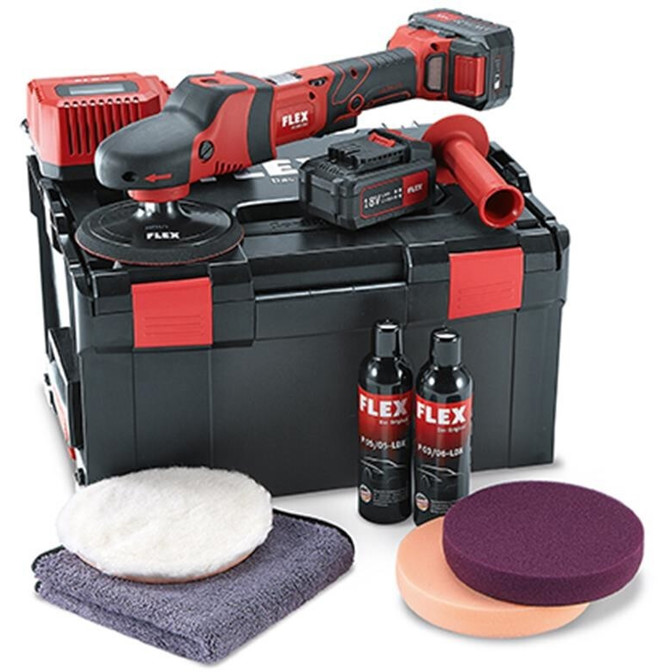 Flex-Tools PE 150 18.0-EC/5.0 Poliermaschinen-Set (461.229)
