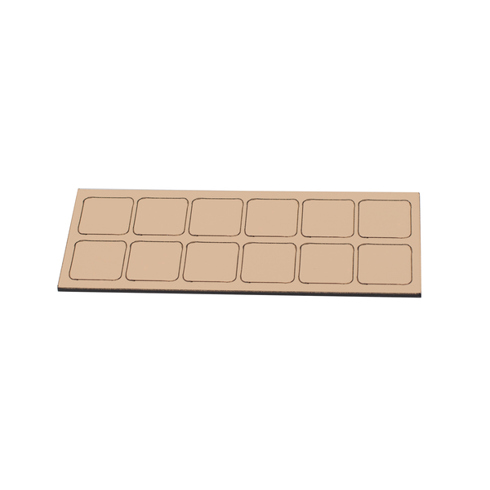18 sandfarbene magnetische Symbole - Quadrat 19x19mm (12 Stück)