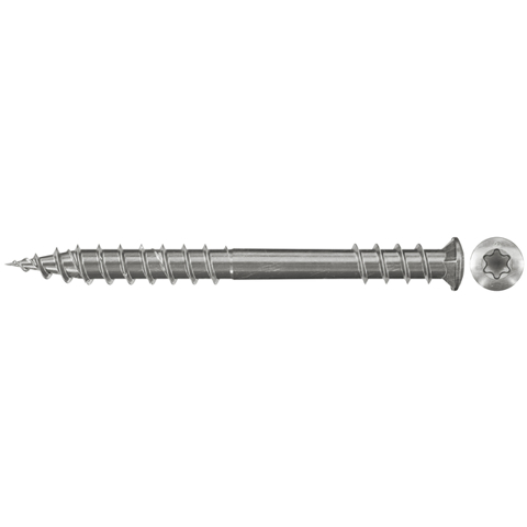 Edelstahl Terrassenschraube 5,5 x 50 mm - SK TX TG A2 - 200 Stück