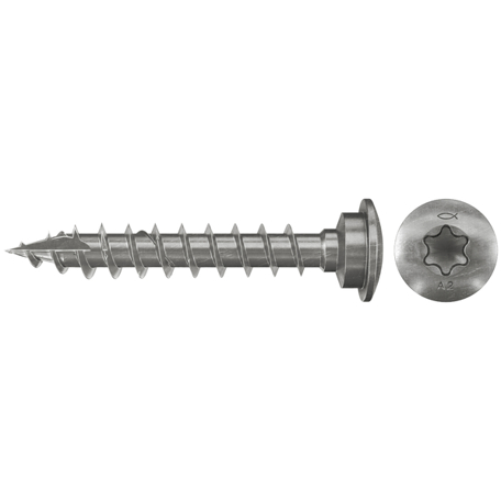 Edelstahl Pfostenschraube 7,0x50mm LZ TX VG A2 - 50 Stück