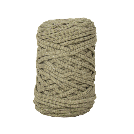 Braidy Recycling Garn - Geflochtenes Makramee-Garn | 4mm Ø | 60m | 250g Knäuel | Farbe: Schilf