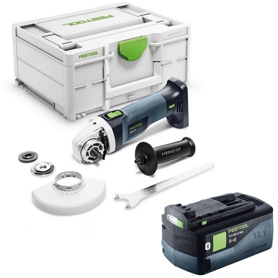 Festool AGC 18-125 Li Winkelschleifer mit 5,2 Ah Akku und Systainer (577031)