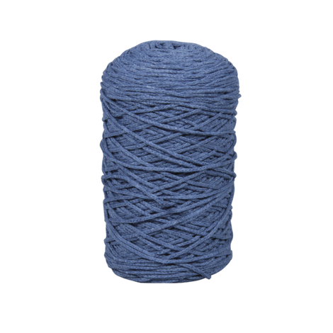 Braidy Recycling Garn - Geflochtenes Makramee-Garn - 2mm Ø - 250m - 250g Knäuel - Jeansblau