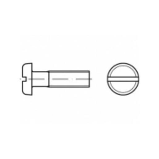 TOOLCRAFT M5 Flachkopfschrauben 50mm - Edelstahl, Schlitz, ISO 1580