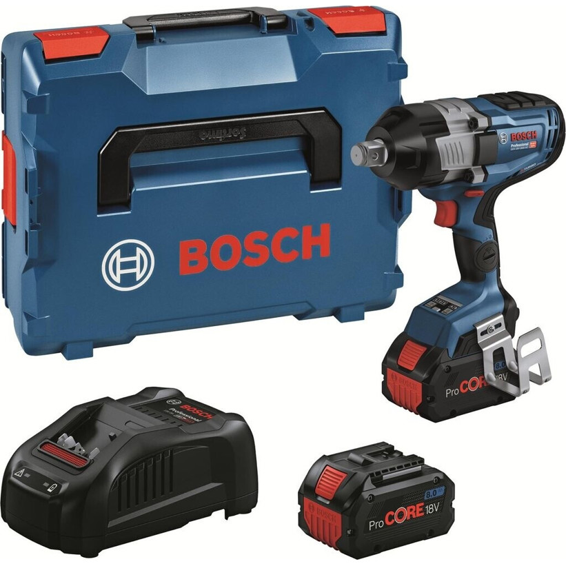 Bosch GDS 18V-1600 HC Professional Schlagschrauber Set mit 2x 8Ah Akkus & Ladegerät (06019M1002)