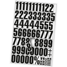 Magnetische Ziffern | Zahlen 0-9 | Schrifthöhe 43mm | Schwarz/Weiß