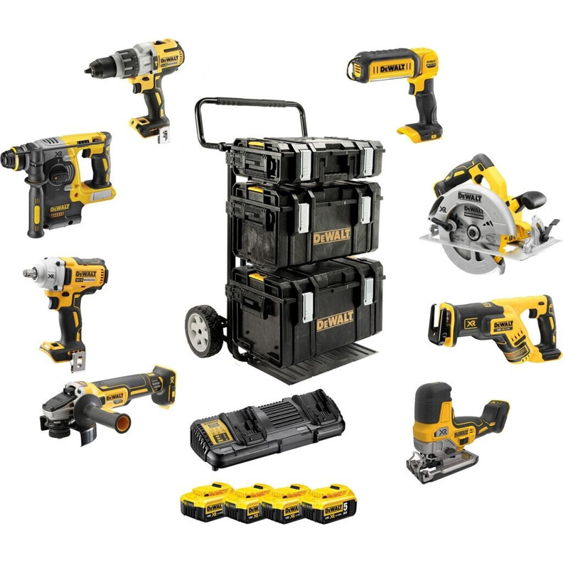 DeWalt DCK856P4 Maschinen-Set: Hochleistungsbohrmaschine und Akku-Schrauber