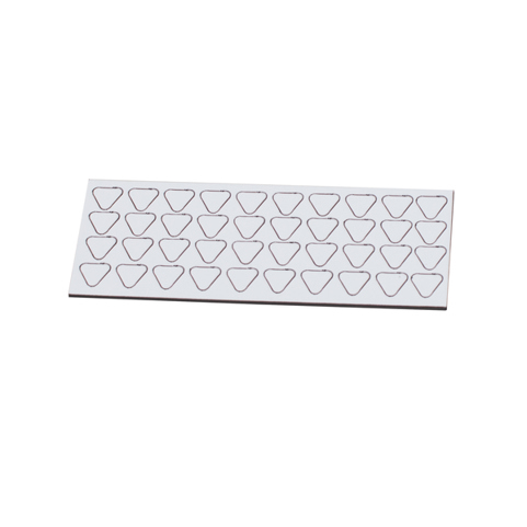 Magnetische Dreieck-Symbole 9x9mm - 08 Weiss - 40 Stück (VPE)