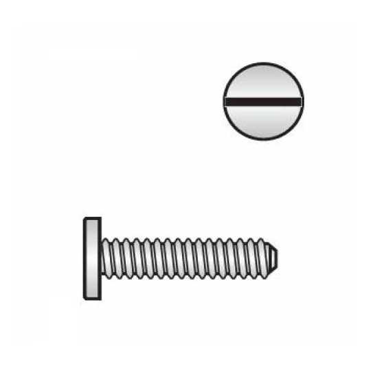 DIN 920 Flachkopfschrauben mit Schlitz M4 x 10 - Kleiner Kopf - A2 Blank (Edelstahlschraube)