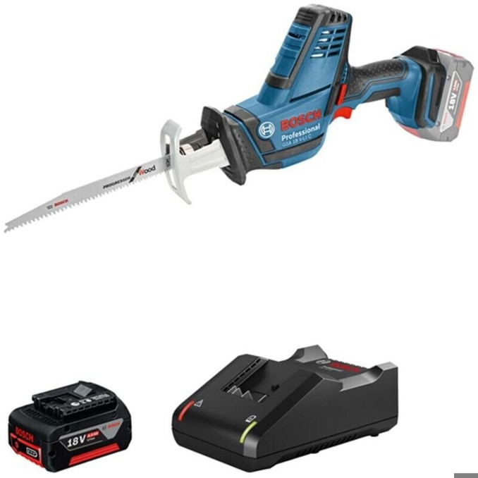 Bosch GSA 18 V-LI C Professional - Säbelsäge mit 1x 4 Ah Akku im Karton