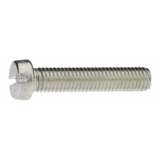 Edelstahl A4 Zylinderschrauben DIN 84, Schlitz, 10x50mm, Blank