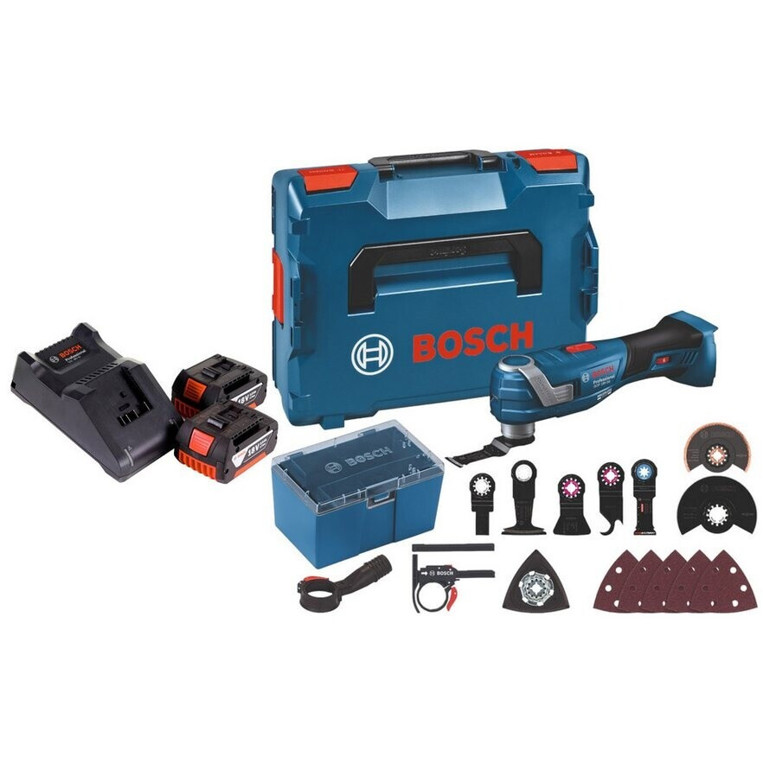 Bosch GOP 18V-34 Multifunktionswerkzeug Set (2x 3Ah Akkus + Ladegerät)