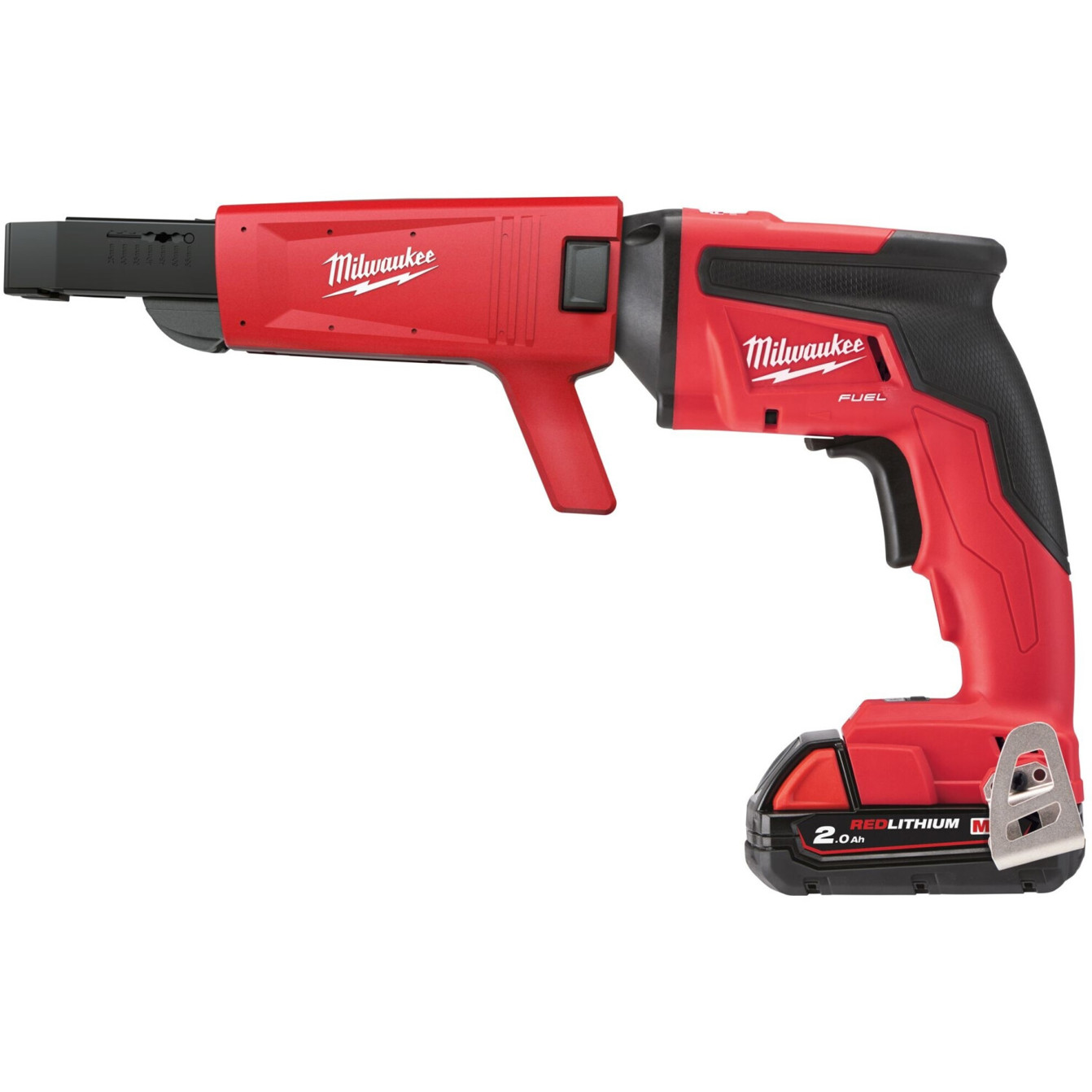Milwaukee M18 FSGC-202X Akkuschrauber Set mit 2x 2,0 Ah Akkus, Schnellladegerät und Magazinvorsatz in HD-Box