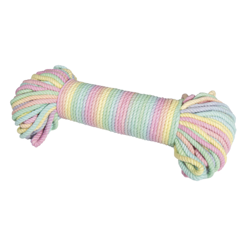 Makramee Garn - Regenbogenfarben - 3mm Durchmesser - 30m Länge - ca. 110g